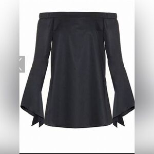 Tibi Off-The-Shoulder Poplin Top